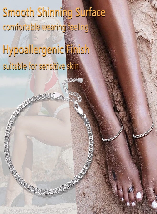 PROSILVER Silver Chain Anklet For Women Ankle Braclets Ankelts Foot Bracelet Ankelets - Image 5